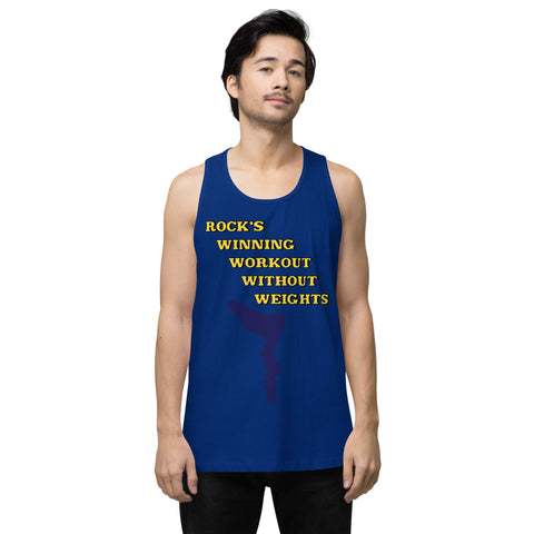 Rock's Winning Workout Tank Top With Sweat Stain